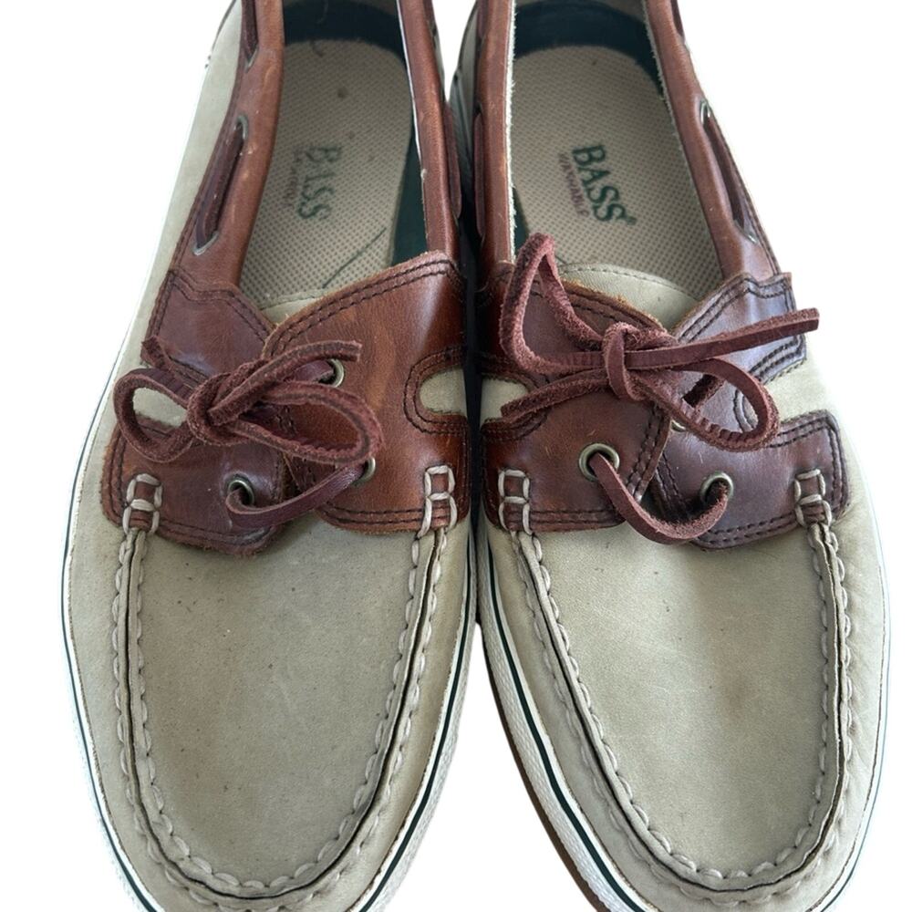 Bass Men's Washable Leather Boat Shoes